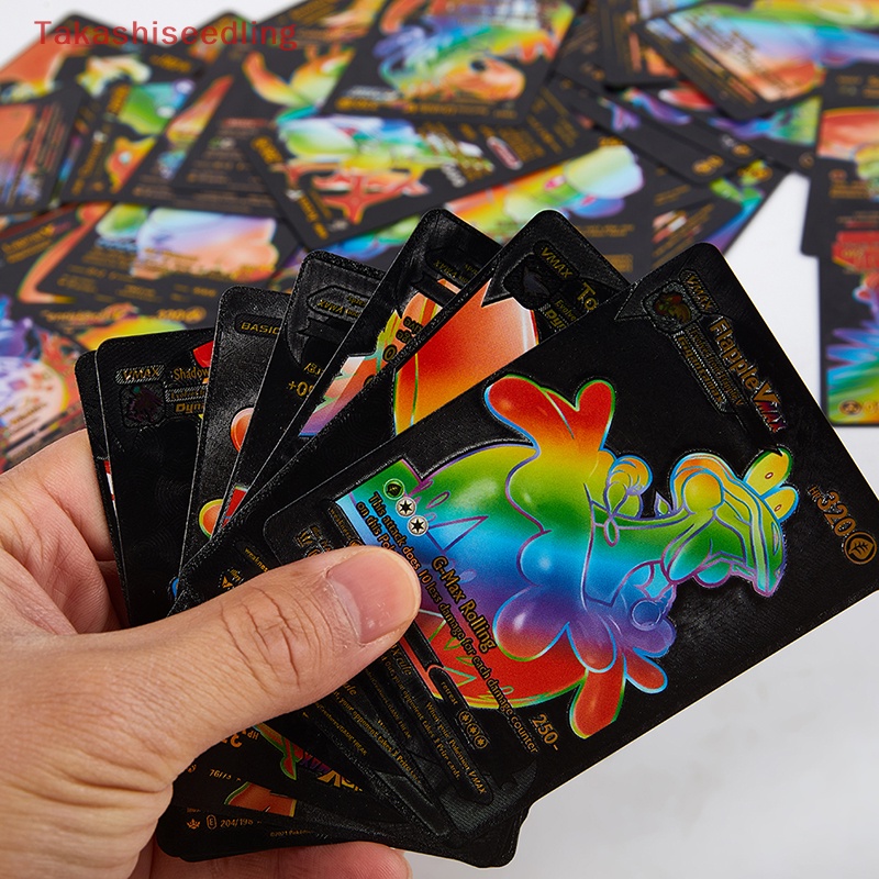 Hộp 55 Thẻ Bài Pokemon Bằng Kim Loại Màu Vàng / Bạc