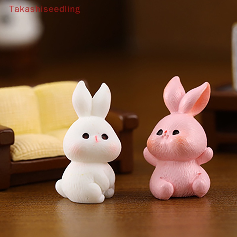 1 Chú Thỏ Hoạt Hình Bằng Nhựa Resin Trang Trí Tiểu Cảnh DIY