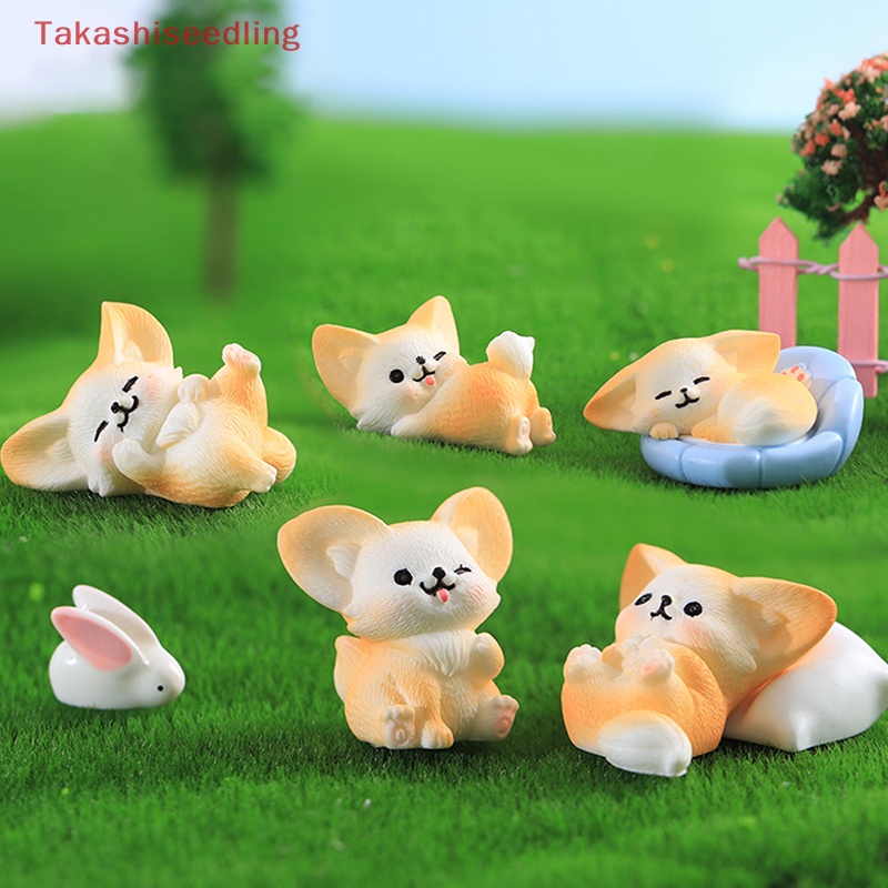 Đồ trang trí Chú Cáo Hoạt Hình Bằng Nhựa Resin Dễ Thương Trang Trí Tiểu Cảnh / Nhà Búp Bê