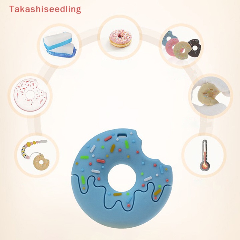 Đồ Chơi Gặm Nướu Bằng Silicone Hình Bánh Donut Dành Cho Trẻ Nhỏ