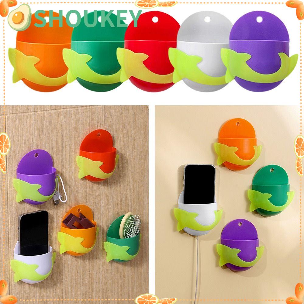 Giá Đỡ Phích Cắm Điện Thoại / Điều Khiển Từ Xa Gắn Tường Hình Cá Huỳnh Quang Cho Phòng Tắm