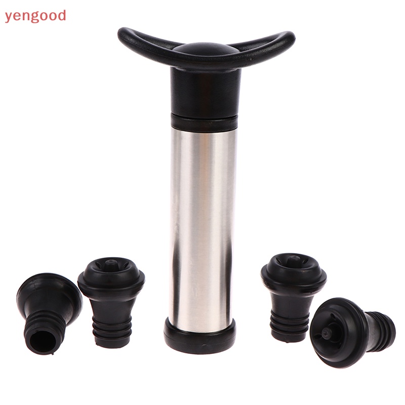 1 Bộ Dụng Cụ Bơm Hút Chân Không Bằng Thép Không Gỉ Cho Chai Rượu Vang