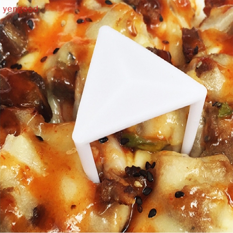 Set 100 Giá Đỡ Ba Chân Bằng Nhựa Màu Trắng Giúp Tiết Kiệm Bánh Pizza