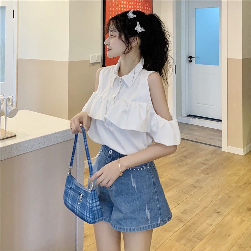 Áo Thun Tay Ngắn Hở Vai Thời Trang Dành Cho Nữ