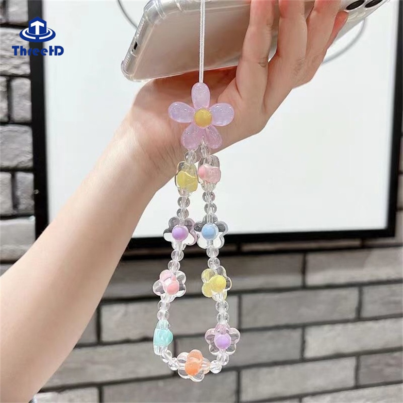 Dây Đeo Điện Thoại / Airpods Đính Hạt Đơn Giản Chống Rơi Tiện Dụng