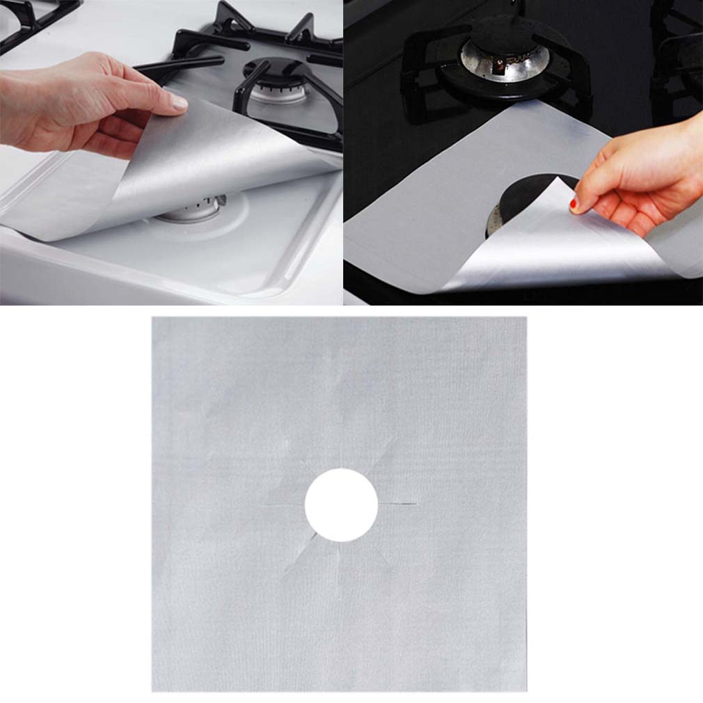 =Christmas=Gas Hob Oil Protection Liner Reusable Stove Clean Mat Pad Surface Protection