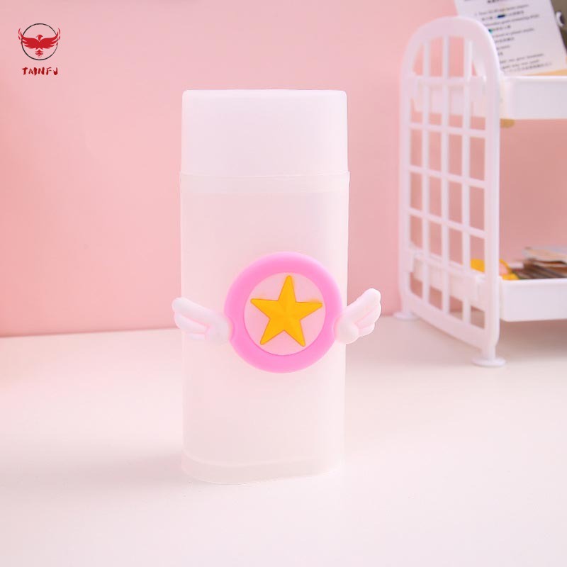 Ống Đựng Bút Để Bàn Có Nắp Đậy Họa Tiết Hoạt Hình Dễ Thương Cho Phòng Học / Văn Phòng