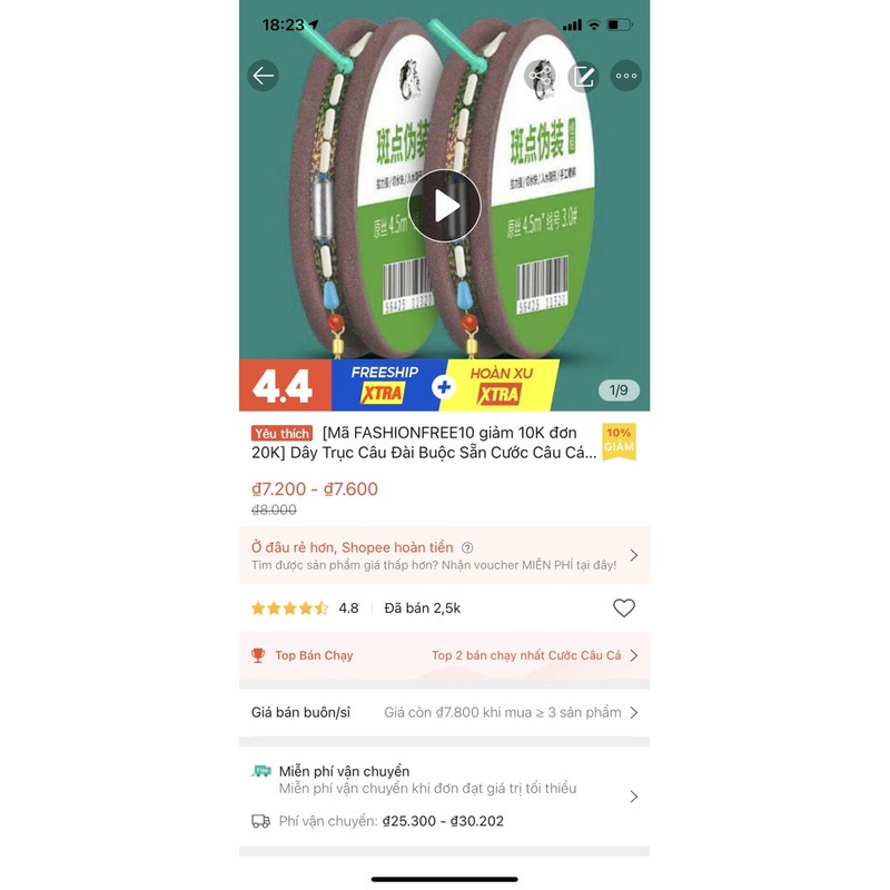 Dây Trục Câu Đài Buộc Sẵn Siêu Rẻ