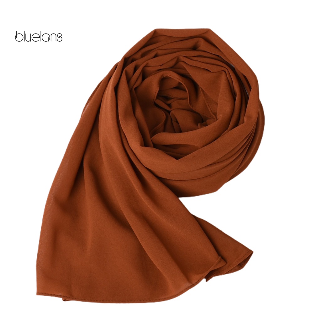 Khăn Choàng Cổ Chiffon Mềm Mại Màu Trơn Thời Trang Cho Nữ