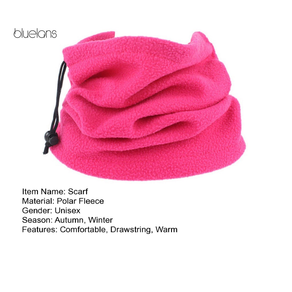 Bluelans Khăn Choàng Ống Dày Dặn Màu Trơn Giữ Ấm Mùa Thu Đông Cho Nam Và Nữ Ốp