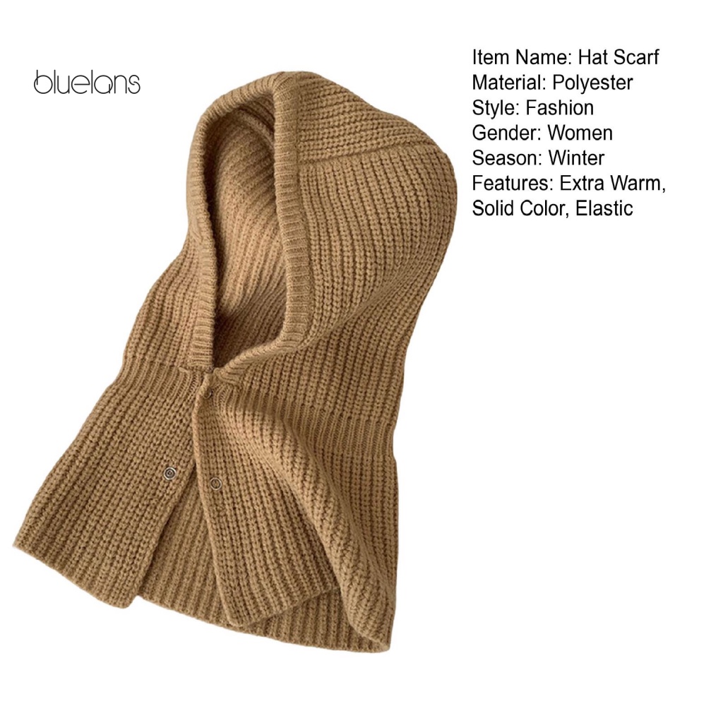 Khăn Choàng Cổ Dệt Kim Dày Dặn Mềm Mại Co Giãn Giữ Ấm Mùa Đông Cho Nữ