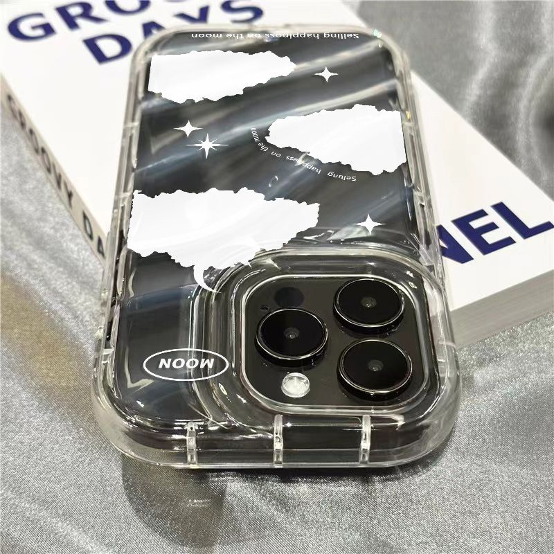 Ốp Điện Thoại Mềm Trong Suốt In Hình Đám Mây Trắng Dễ Thương Cho Iphone 14Promax 1312 / 11 7 / 8plus xr