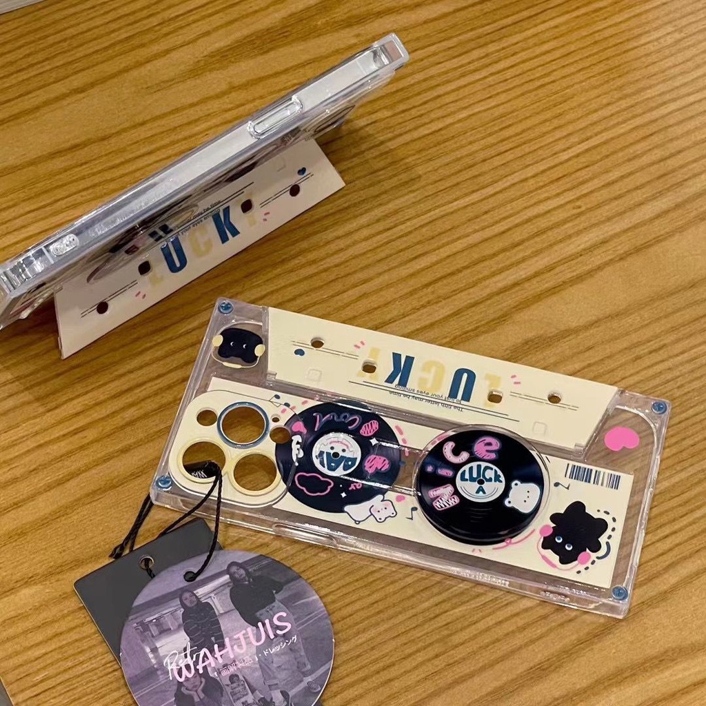 Ốp Điện Thoại Hình Băng Cát Sét Và Chú Gấu Dễ Thương Cho Apple Iphone11 14Promax 1213 V9NR