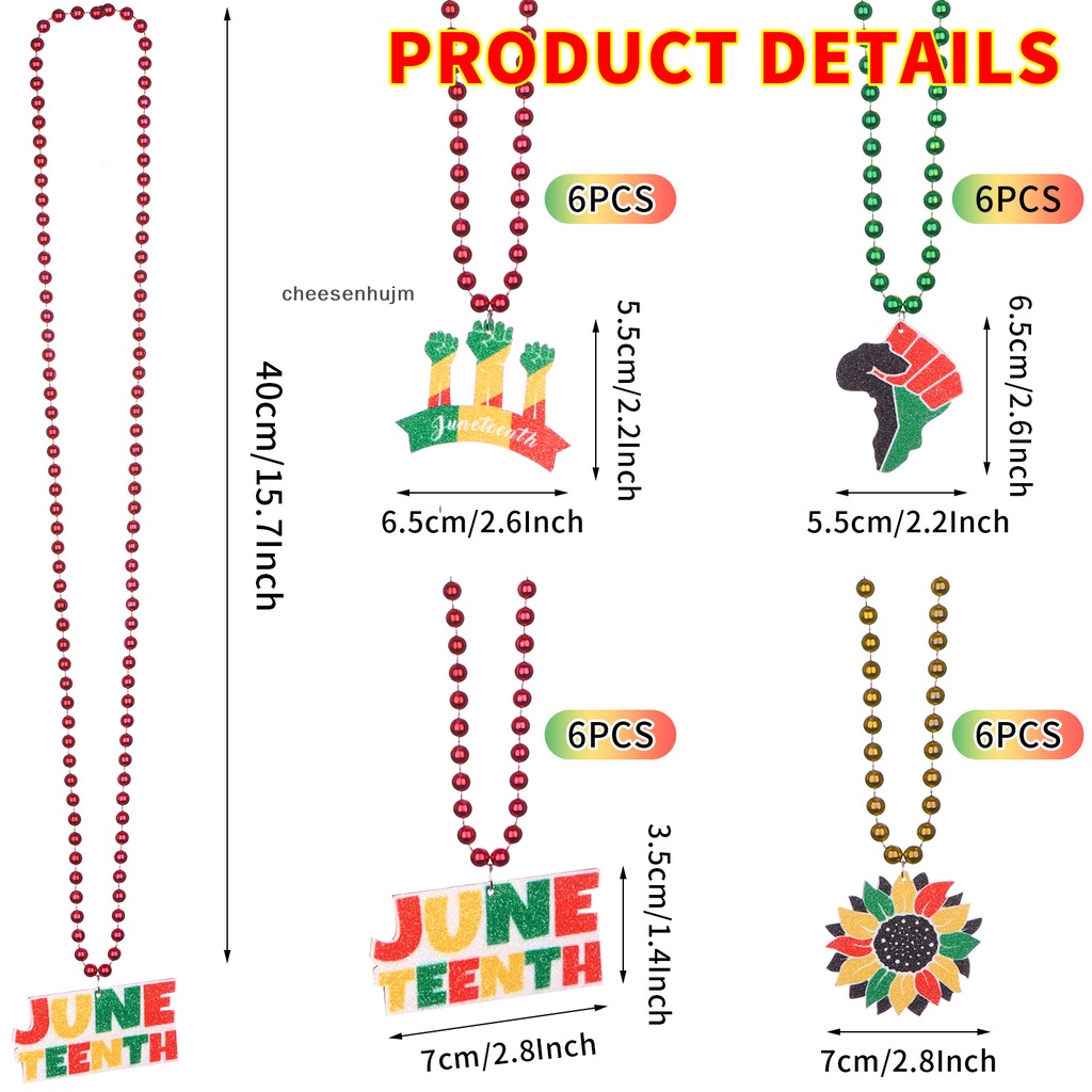 Set 36 Hạt Xâu Chuỗi 37YIMU Màu Đỏ / Xanh Lá / Vàng Độc Lập Phụ Kiện Ngày Độc Lập