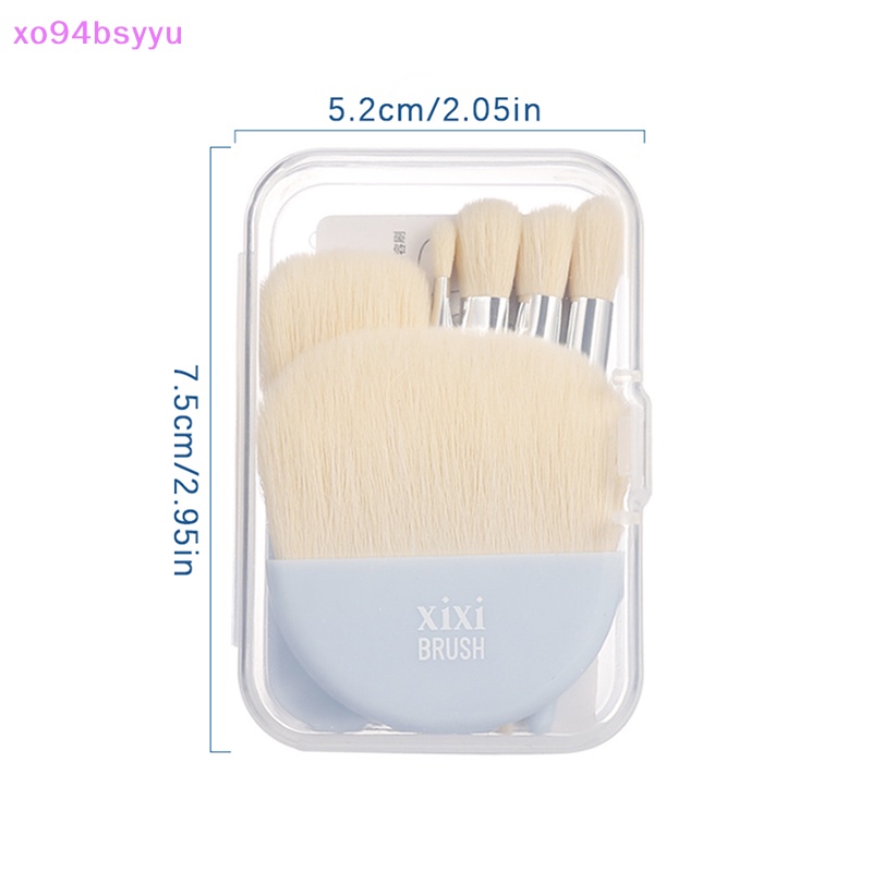 Set 6 Cọ Trang Điểm Mini Xo94Bsyu Kèm Hộp Đựng Tiện Lợi