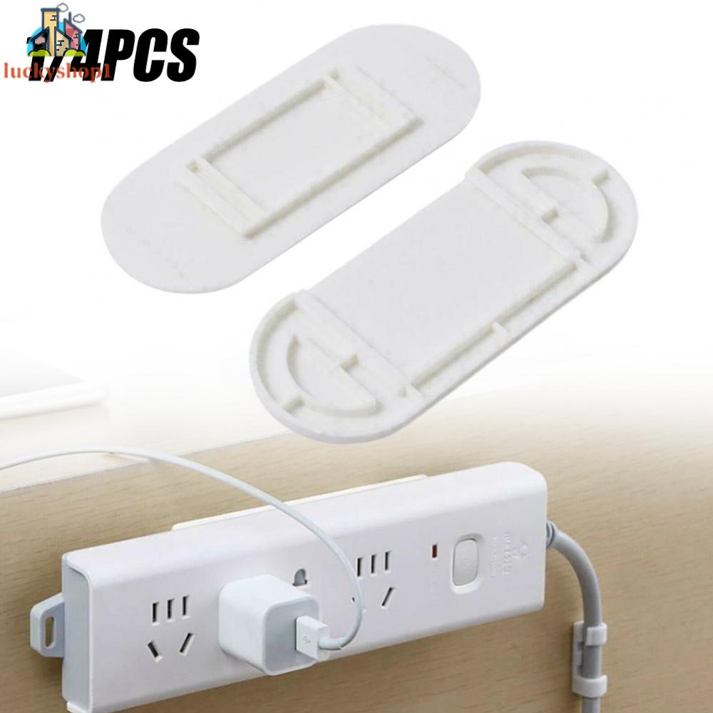 Giá Đỡ Cố Định Ổ Cắm Điện Gắn Tường Bằng PP Màu Trắng Tiện Dụng