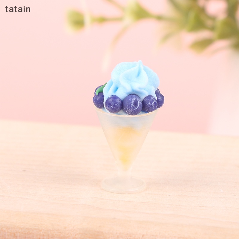 1 Mô Hình Kem / Sữa / Việt Quất Trang Trí Nhà Búp Bê