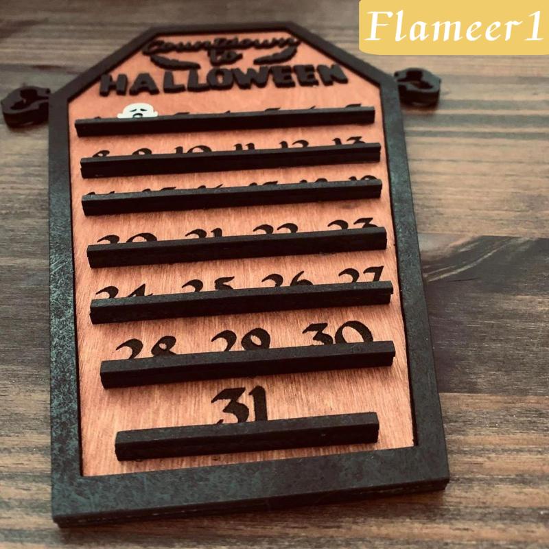 [Flameameer1] Lịch Gỗ Lửa Để Bàn Trang Trí Halloween