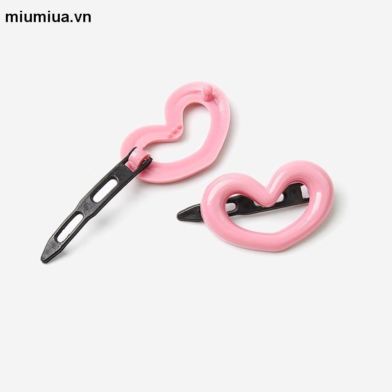 miumiuaKẹp Tóc Nhựa Màu Sắc Đơn Giản Phong Cách Hàn Quốc Cho Nữ