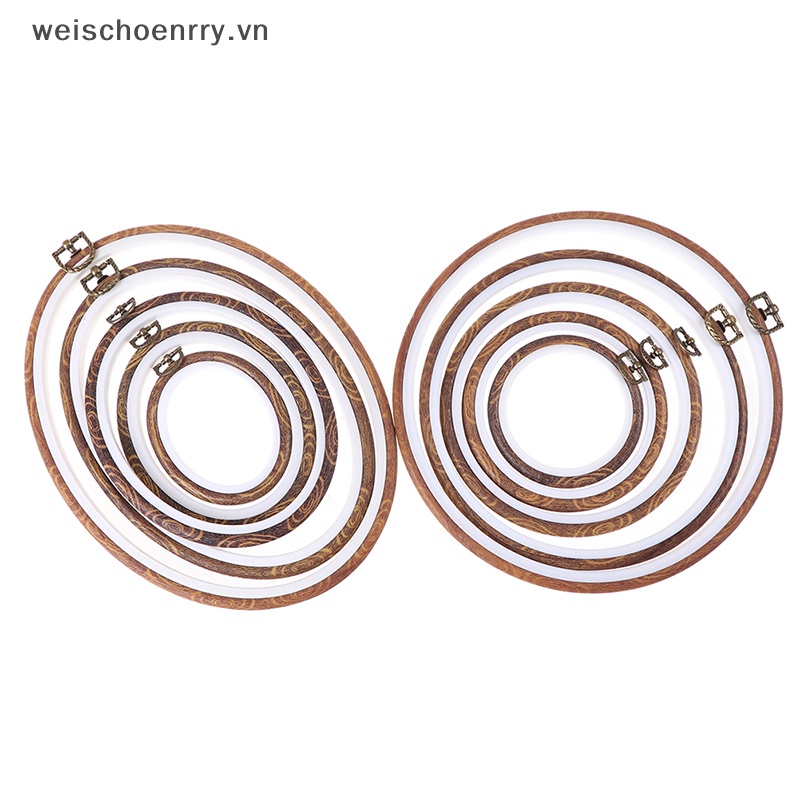 Khung Thêu Bằng Nhựa Hình Tròn Nhiều Màu Tiện Dụng