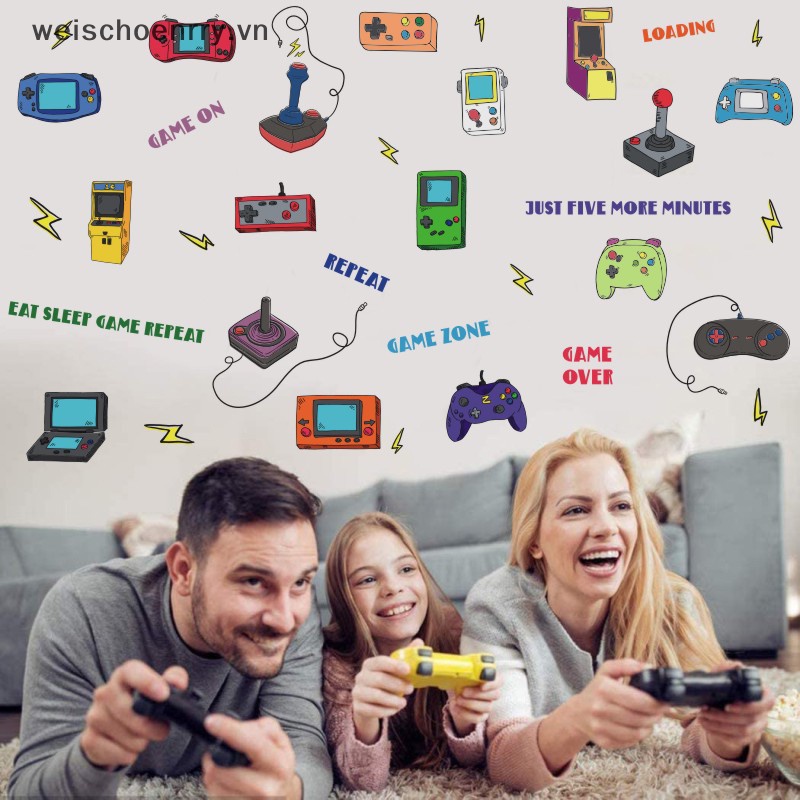 Giấy Dán Tường In Chữ &quot;I Love The Game&quot; Trang Trí Nội Thất
