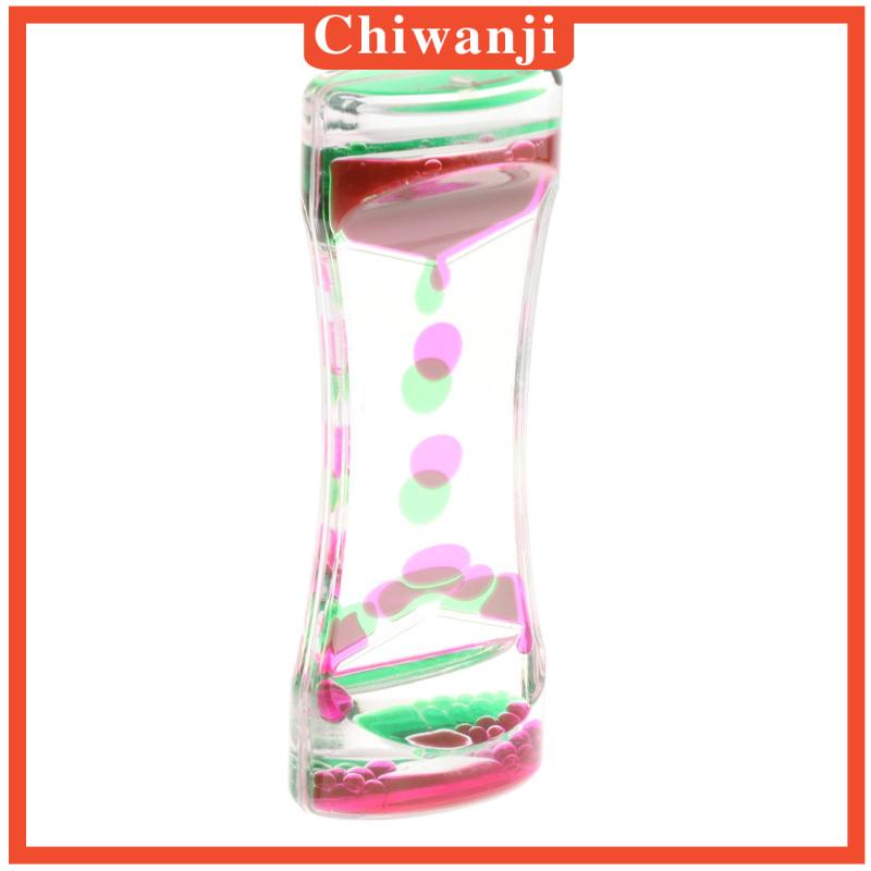 [Chiwanji] Đồng Hồ Cát Bong Bóng Dạng Lỏng Chuyển Động Bong Bóng Màu Hồng Và Xanh Lá Dành Cho Bé Trai