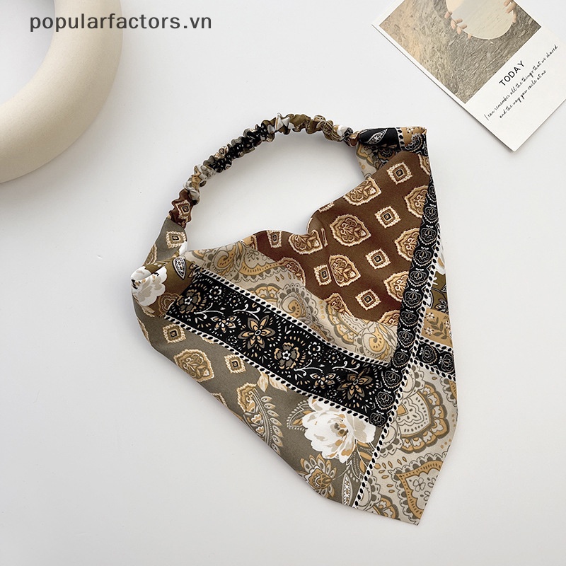 Băng Đô Co Giãn In Họa Tiết Hoa Phong Cách Bohemian Thời Trang Cho Nữ