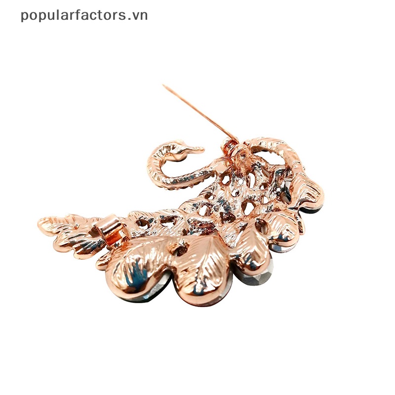 Ghim Cài Áo Hình Thiên Nga Đính Đá Pha Lê Thời Trang Cho Nữ