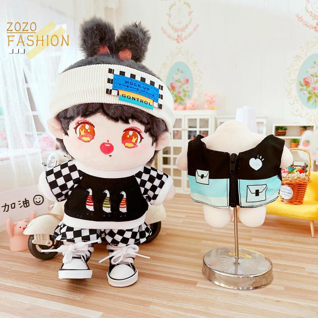 1 Set Đồ Búp Bê Gồm Băng Đô Và Áo Khoác Cotton Mềm Mại Dễ Thương