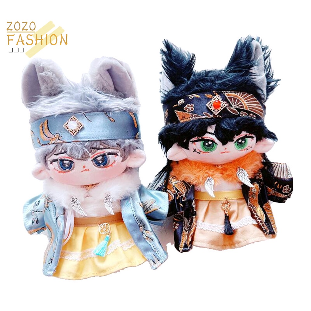 1 Bộ Quần Áo Búp Bê Phong Cách Trung Hoa Cổ Điển Kèm Băng Đô 20cm