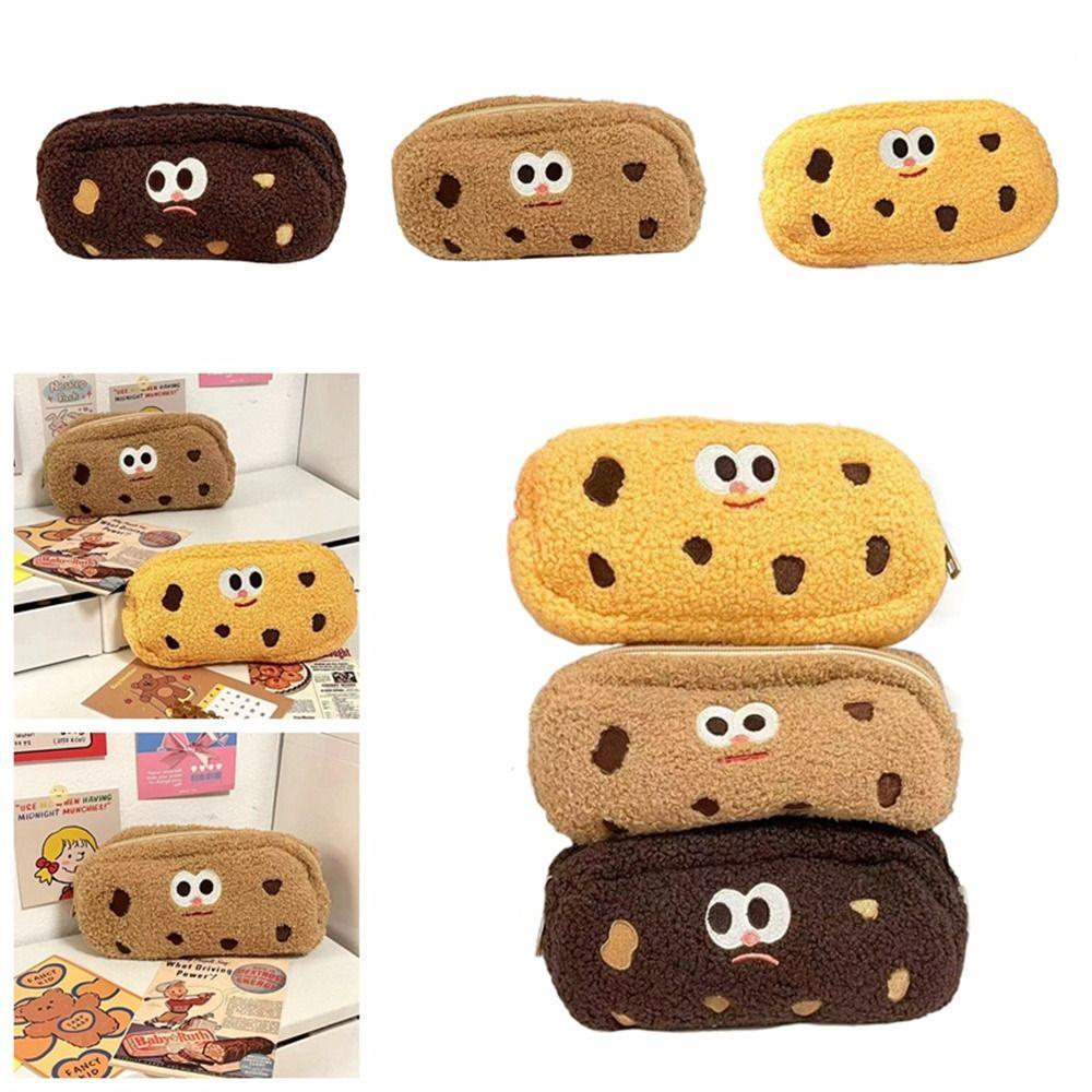 Bernardo Túi Đựng Bút Hình Bánh Quy / Bánh Quy Bằng Lông Nhung Sức Chứa Lớn Dành Cho Trường Học / Văn Phòng