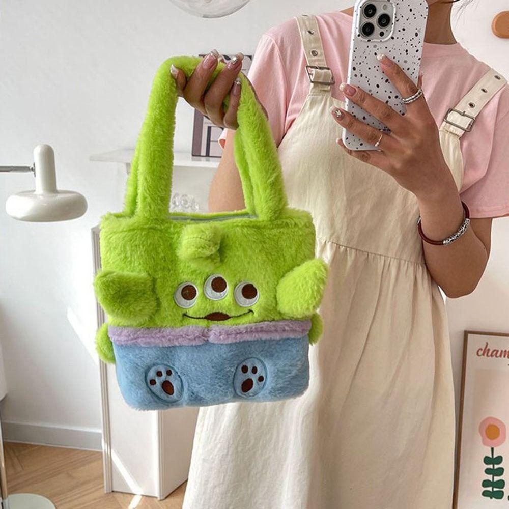 Túi Đeo Vai / Đeo Chéo Phủ Lông Hình Chú Chó Cinnamon / Kulomi Hoạt Hình Winnie Dễ Thương Thời Trang Cho Nữ