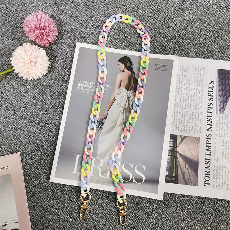 Dây Đeo Túi Xách / Điện Thoại Bằng Acrylic Phối Màu Độc Đáo Thời Trang DIY