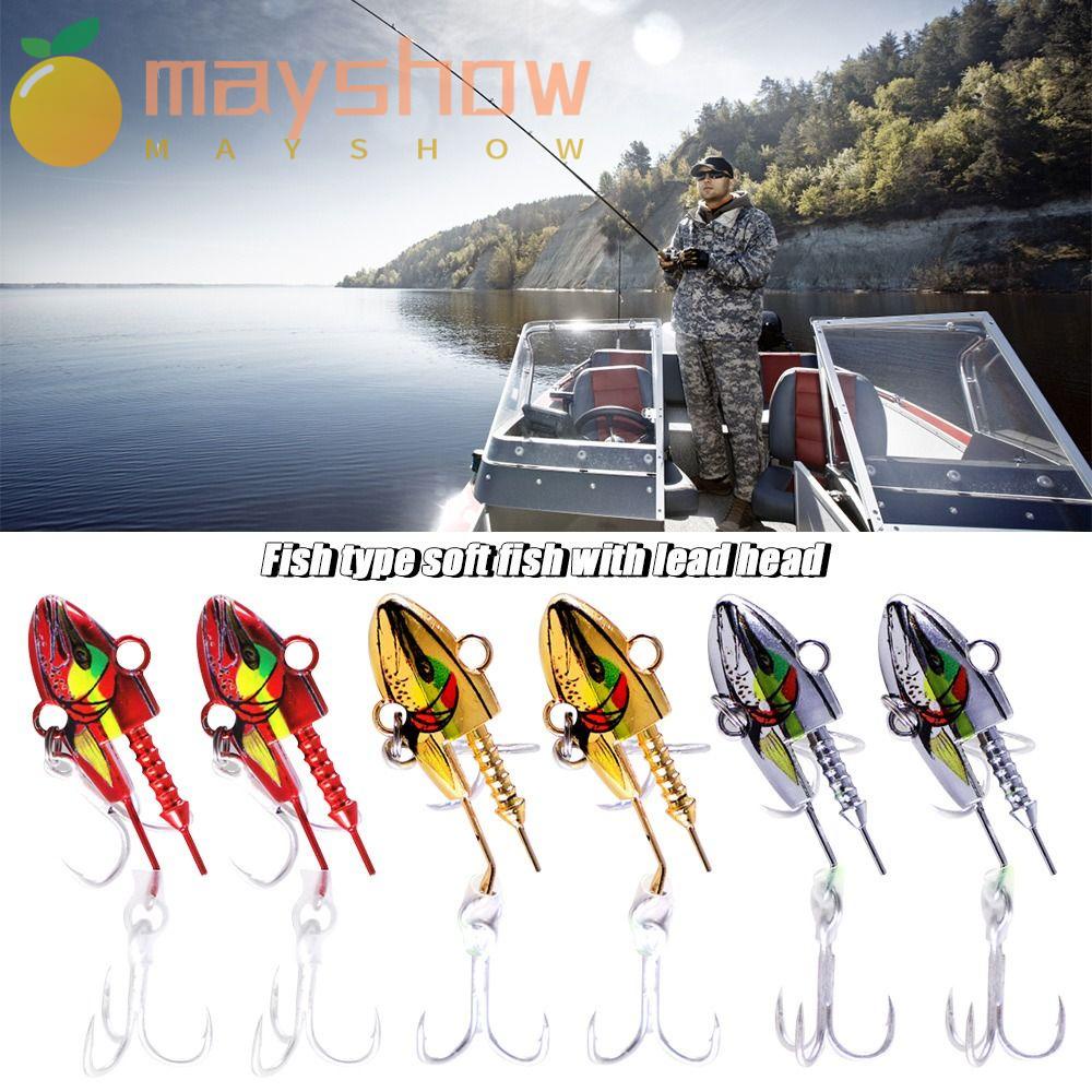 MAYSHOW 9cm / 15g 11cm / 25g oft bass đầu ait đầu câu cá ruồi ilicone 14g / 19g / 28g :ead : ead hook