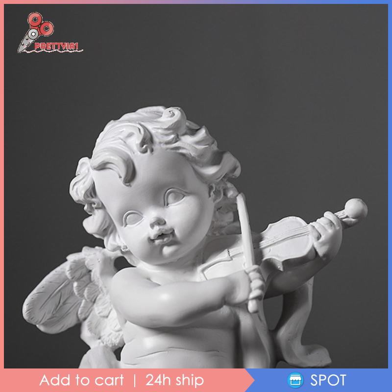 Mô Hình Thiên Thần Cherub Bằng Nhựa Resin Đáng Yêu Trang Trí Phòng Ngủ 1]