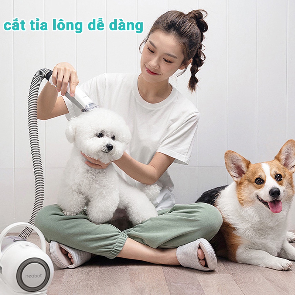 Máy hút lông chó mèo, Máy cắt tỉa lông chó mèo SEKA Neakasa P1 Pro, Bộ cắt tỉa, hút lông, chải lông, vệ sinh
