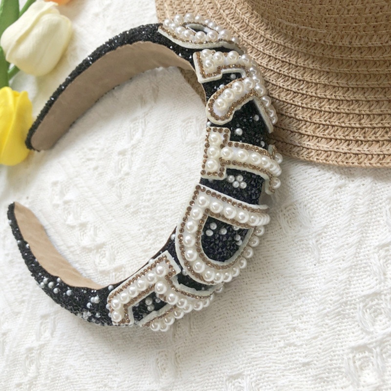 Flgo Băng Đô Đính Ngọc Trai Trắng In Chữ Thanh Lịch Sáng Bóng Cho Cô Dâu Trong Ngày Cưới