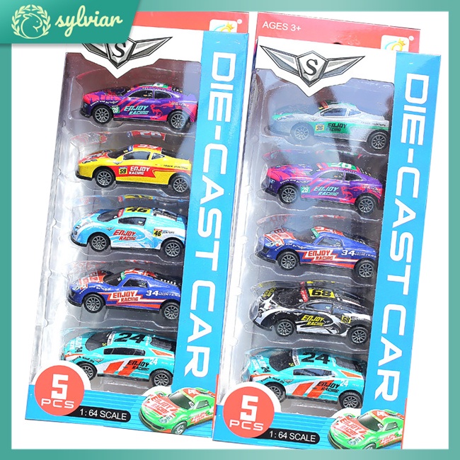 Bộ 5 Mô Hình Xe Địa Hình Mini Bằng Hợp Kim Tỉ Lệ 1: 64