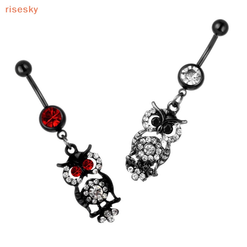 1 Khuyên Rốn Bằng Thép Đính Đá Zircon Hình Trái Tim