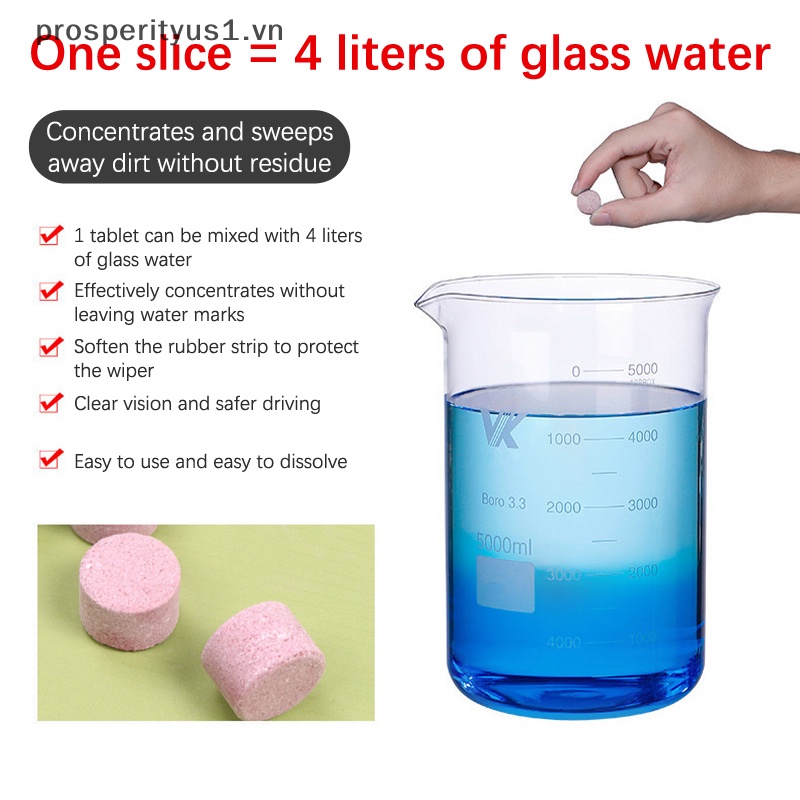 1 [prosperityus1] 12 Viên Sủi Bọt Vệ Sinh Kính Chắn Gió Xe Hơi