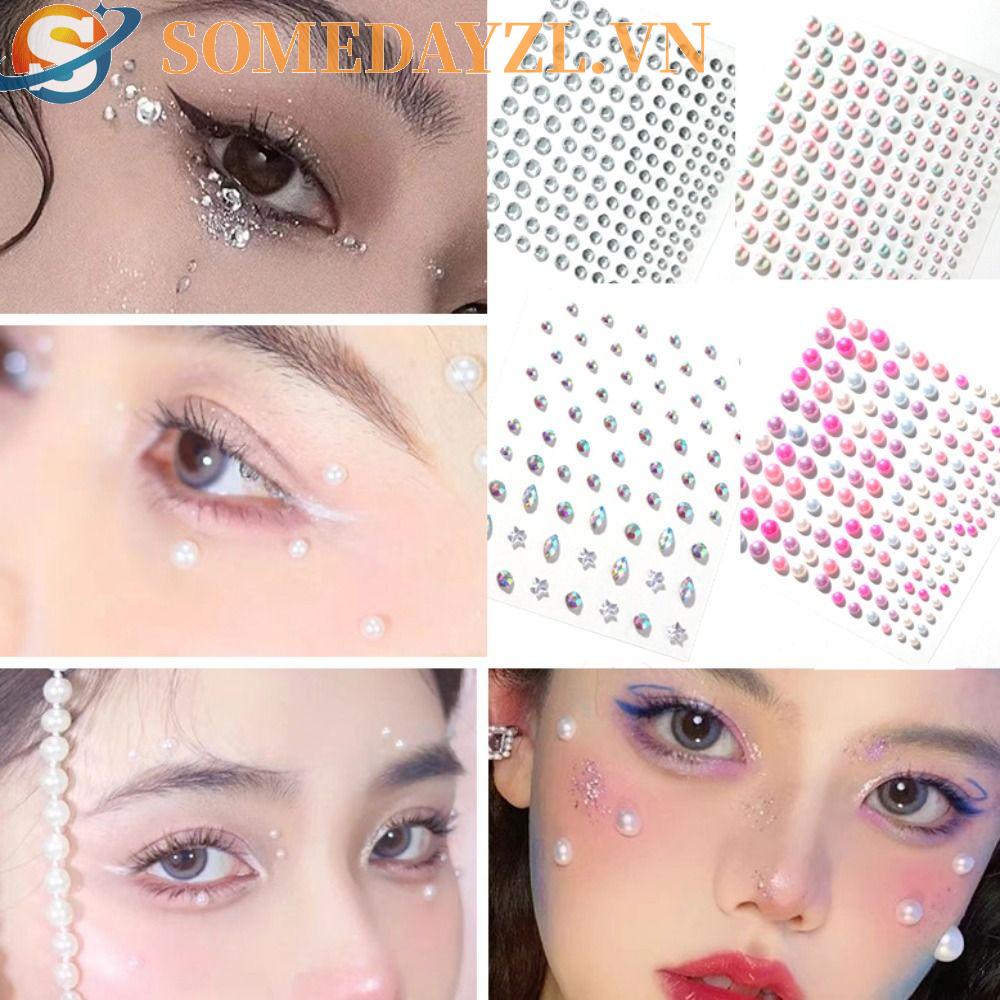 SOMEDAYZL Mặt Và Cơ Thể Màu Sắc Sặc Sỡ Đề Can Trang Điểm Mắt Dùng 1 Lần DIY Độc Đáo