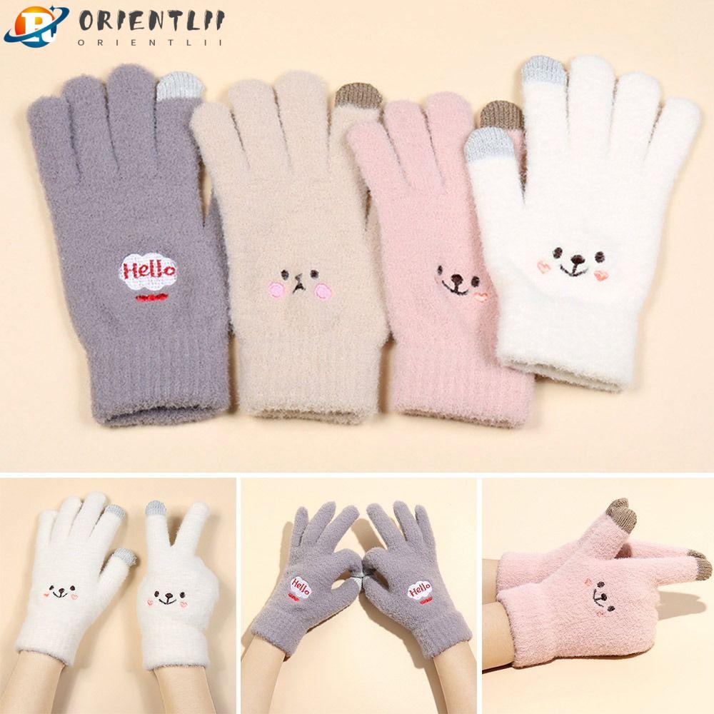 ORIENTLII Găng Tay Lái Xe Cảm Ứng Màn Hình Dễ Thương