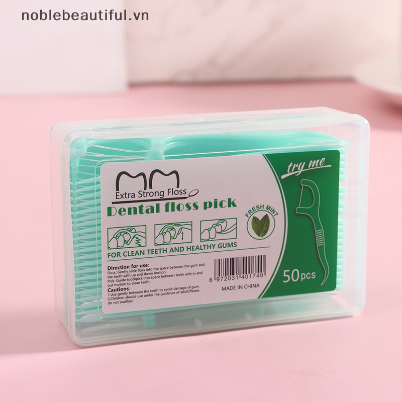 Set 50 Chỉ Nha Khoa Làm Sạch Răng Hương Trái Cây