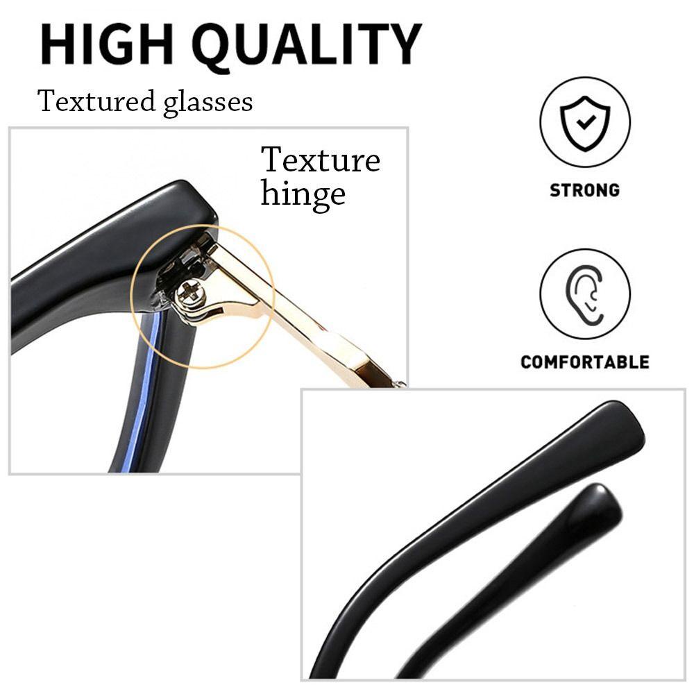 EUTUS Kính Mát Oversized Gọng Kim Loại Chống Ánh Sáng Xanh Siêu Nhẹ Bảo Vệ Mắt Cho Nam Và Nữ