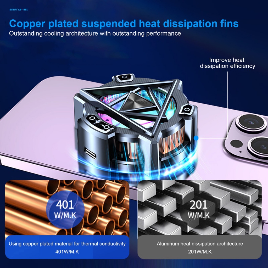 Quạt Tản Nhiệt Bán Dẫn Siêu Nhanh Làm Mát Cho Điện Thoại Chơi Game Tiếng Ồn Thấp