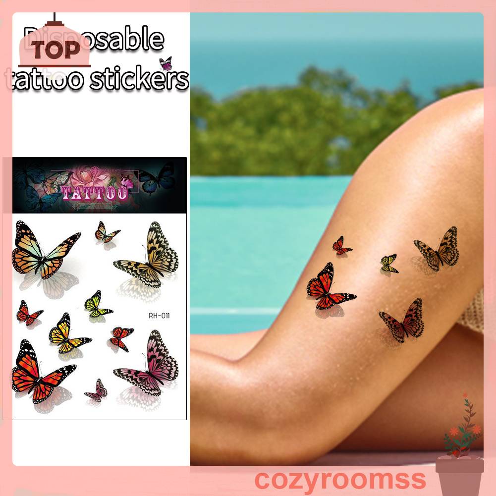 Set 8 Hình Xăm Dán 3D Chống Nước Thời Trang Cho Nam Nữ