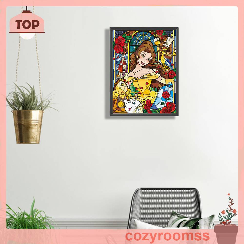 Tranh Đính Đá Kim Cương Toàn Bộ 5D DIY Hình Vẽ Rối Trang Trí Nhà Cửa