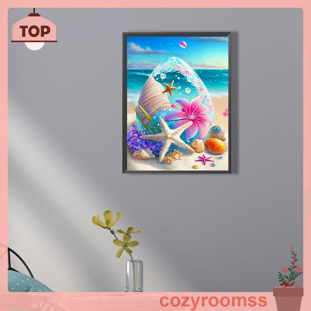 Tranh Đính Đá Kim Cương Toàn Bộ 5D DIY Hình Bãi Biển