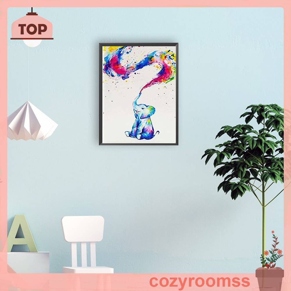 Tranh Đính Đá Kim Cương Toàn Bộ 5D DIY Hình Vẽ Voi