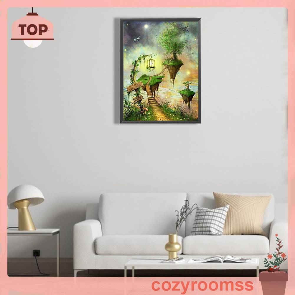 Bộ Tranh Đính Đá 5D Họa Tiết Công Viên Rừng Cây Độc Đáo DIY Dùng Trang Trí Nhà Cửa